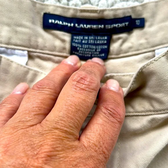 Ralph Lauren Sport Women’s Flat Front Khaki Shorts, Size 10 - Picture 3 of 5